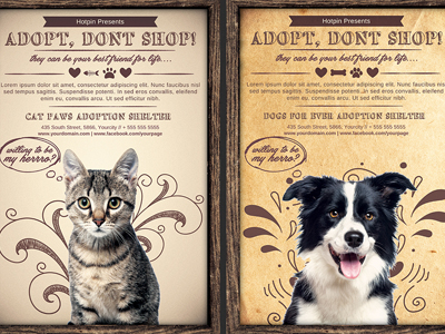 Pet Adoption Flyer Template By Hotpin On Dribbble