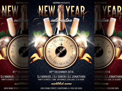 New Year Party Flyer Template merry christmas new year new year 2017 new year party new year party flyer new years eve nightclub nye nye party flyer party flyer poster xmas