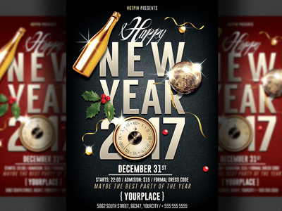 New Year Eve Party Flyer Template merry christmas new year new year 2017 new year party new year party flyer new years eve nightclub nye nye party flyer party flyer poster xmas