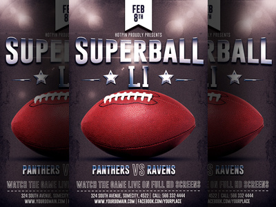 Super Bowl Football Flyer Template american football american football flyer college football monday night football nfl playoff sport flyer template super bowl super bowl 50 super bowl party superbowl