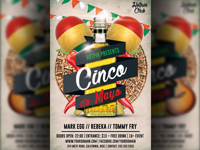 Cinco De Mayo Flyer Template 5 de mayo celebration cinco de mayo event festival fiesta invitation may mexican mexican event mexican fiesta party flyer