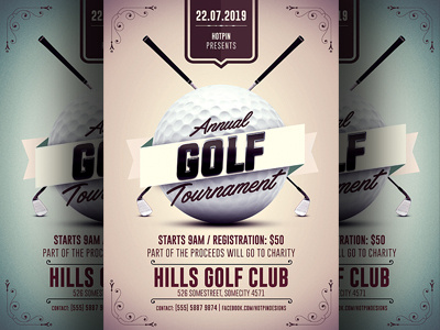 Golf Tournament Flyer Template annual championship charity golf cup golf golf ball golf club golf course golf event golf event flyer golf flyer golf poster