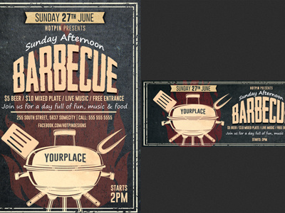 Barbecue Bbq Flyer Template 4th of july barbecue barbecue flyer bbq bbq flyer bbq restaurant beach party cookout event grill grill restaurant independence day