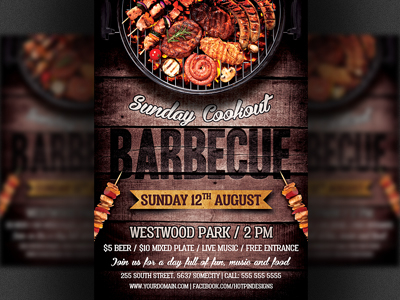 Barbecue Bbq Flyer Template By Hotpin On Dribbble