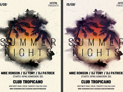 Summer Party Flyer Template beach party club dj flyer flyer design invitation minimal modern party flyer pool party poster spring party summer party