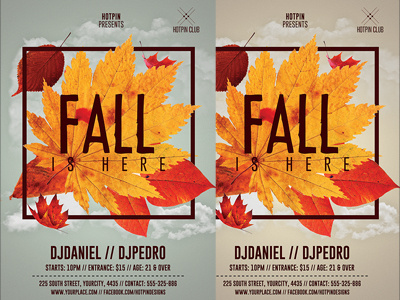 Fall Party Flyer Template autumn party celebration event fall festival fall party flyer design harvest leafs october fest party flyer promotion psd photoshop