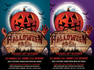 halloween party flyer templates