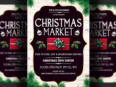 christmas market flyer template by christos andronicou dribbble christmas market flyer template