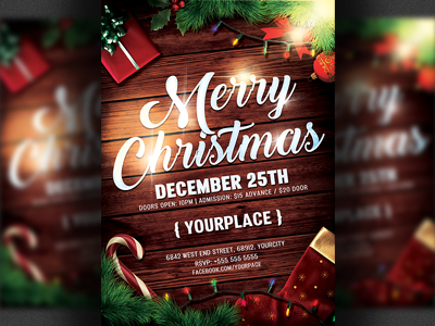 Christmas Flyer Template by Hotpin on Dribbble