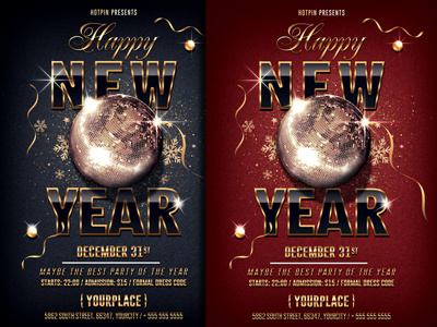 new years eve party flyer template by hotpin dribbble dribbble