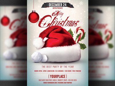 Christmas Party Flyer Template By Hotpin On Dribbble