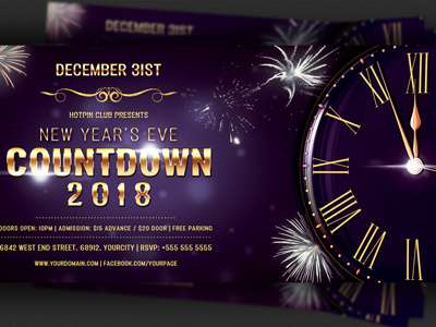 Nye Countdown Party Flyer Template christmas party christmas template classy flyer design new year new year flyer nye party flyer winter x mas xmas xmas flyer