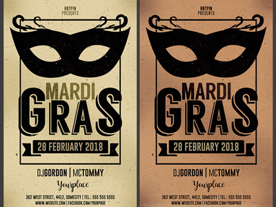 Mardi Gras Party Flyter Template