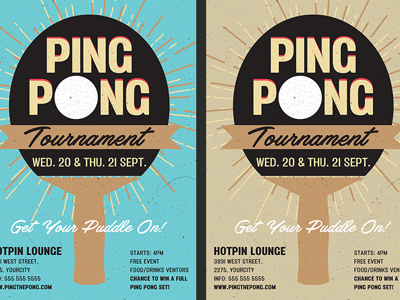 Ping Pong Flyer Template