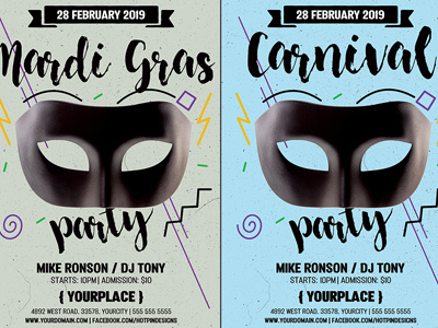Carnival Mardi Gras Party Flyer carnival party elegant flyer gras mardi mardi gras mardi gras party mardigras mask masquerade masquerade party party