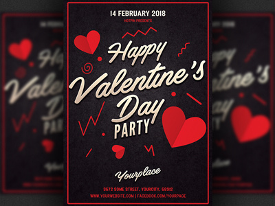 Valentines Day Party Flyer red saint valentines template valentines day valentines day bash valentines day flyer valentines day invitation valentines day poster