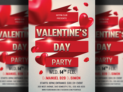 Valentines Day Party Flyer Template red saint valentines template valentines day valentines day bash valentines day flyer valentines day invitation valentines day poster
