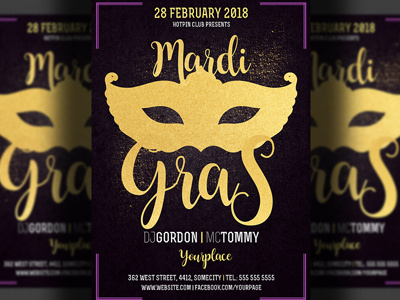 Mardi Gras Party Flyer Template carnival party elegant flyer gras mardi mardi gras mardi gras party mardigras mask masquerade masquerade party party