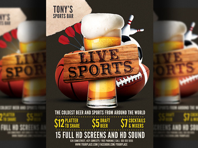 Sports Bar Flyer Template