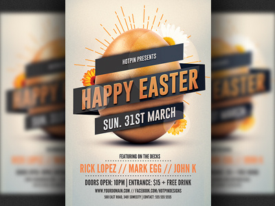 Easter Party Flyer Template easter egg hunt flyer easter flyer easter poster egg hunt flyer event flyer flyer template holiday invitation modern print spring