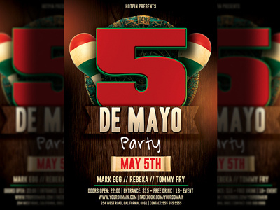 Cinco De Mayo Party Flyer Template 5 de mayo 5th of may celebration cinco cinco de mayo cook out fiesta independence day may 5th mexican mexico