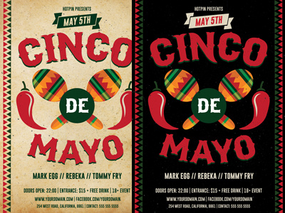 Cinco De Mayo Party Flyer 5 de mayo 5th of may celebration cinco cinco de mayo cook out fiesta independence day may 5th mexican mexico
