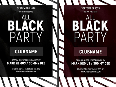 All Black Party Flyer Template