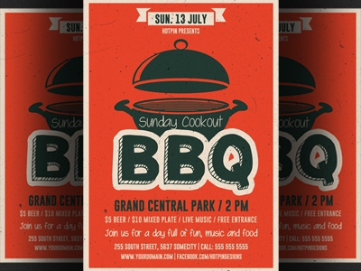 Barbecue Bbq Flyer Template 4th of july barbecue flyer bbq bbq flyer bbq restaurant beach party event grill grill restaurant independence day party