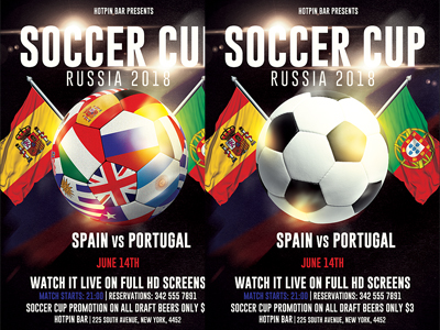 Get Portugal Vs Spain Match Poster Background