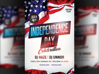 Independence Day Party Flyer by Hotpin on Dribbble