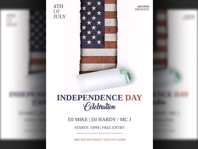 4th July Independence Day Flyer Template 4th july flyer 4th of july 4th of july flyer american american flag celebration club flyer event flag day flyer independence day memorial day