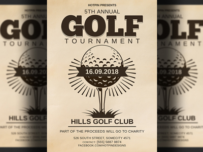 Golf Tournament Flyer by Hotpin on Dribbble