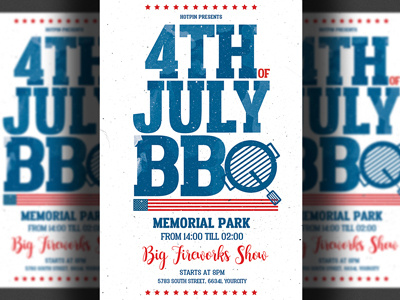 Independence Day Bbq Flyer 4th of july advertising barbecue flyer celebration event flyer independence day invitation july 4th memorial day flyer poster promotion