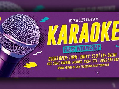 Karaoke Party Flyer Template club flyer event invitation karaoke flyer live music flyer open microphone party flyer photoshop promotion psd talent show flyer template