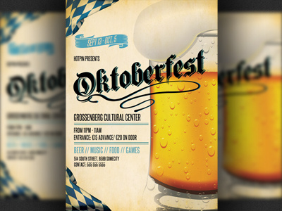 Oktoberfest Flyer Template 2 beer festival beer promotion beerfest brewery celebration festival flyer template october fest octoberfest oktoberfest oktoberfest poster poster