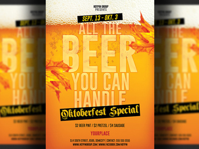 Oktoberfest Flyer Template beer festival beer promotion beerfest brewery celebration festival flyer template october fest octoberfest oktoberfest oktoberfest poster poster