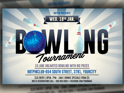 Bowling Flyer Template