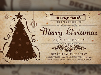 Christmas Invitation Flyer Template