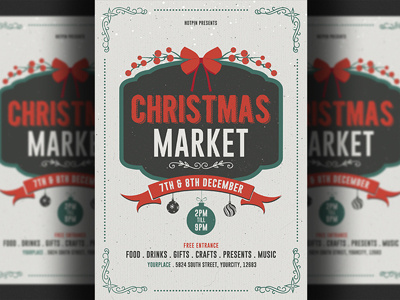 Christmas Market Flyer Template