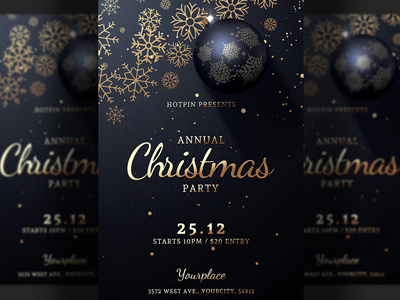 Christmas Invitation Party Flyer By Hotpin On Dribbble