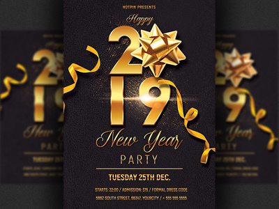 New Year Party Flyer Template