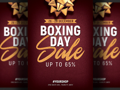 Boxing Day Sale Flyer Template advertising big sales black friday black friday flyer boxing day boxing day flyer christmas christmas sales cyber monday design discount flyer offer promotion psd sales sales flyer template winter sales