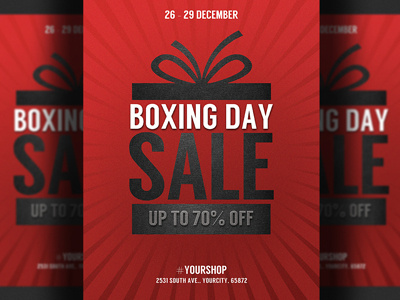 boxing day sale flyer template by hotpin dribbble dribbble