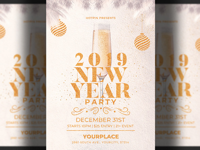 New Year Party Flyer Template