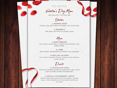 Valentines Day Dinner designs, themes, templates and downloadable graphic  elements on Dribbble