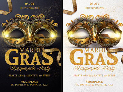 Masquerade Mardi Gras Flyer Template carnival flyer carnival party flyer classy club flyer design elegant event flyer flyer template invitation mardi gras flyer mardi gras party mask masquerade flyer masquerade party party flyer poster print psd template template