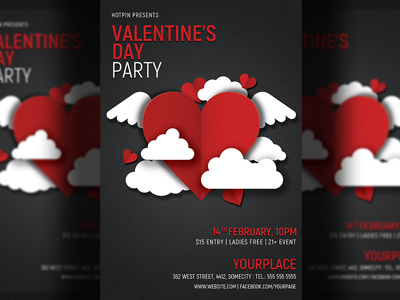 Valentines Day Flyer Template classy club flyer design flyer design gold heart invitation modern party flyer poster psd template red saint valentines st valentines template valentines day valentines day bash valentines day flyer valentines day invitation valentines day poster