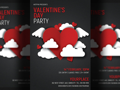 Valentines Day Flyer Template psd template invitation st valentines valentines day poster valentines day invitation valentines day bash valentines day template valentines day flyer saint valentines red poster party flyer modern heart gold flyer design design club flyer classy