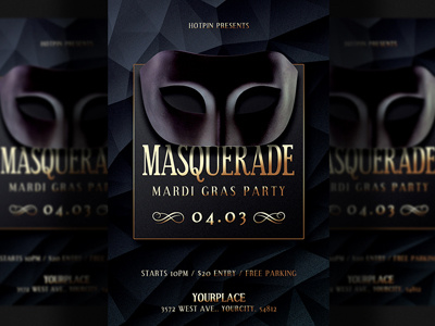 Mardi Gras Masquerade Flyer Template carnival flyer carnival party flyer classy club flyer design elegant event flyer flyer template invitation mardi gras flyer mardi gras party mask masquerade flyer masquerade party party flyer poster print psd template template