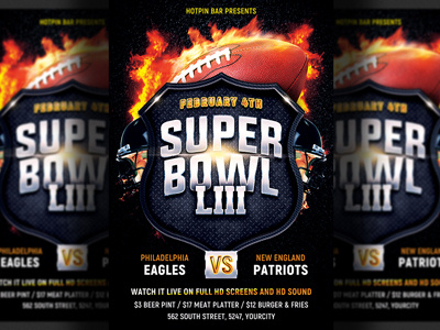 Super Bowl Sunday Flyer Template